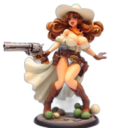 weapon, concept art, fantasy art, comic book art, pixel art, figurine, female, character transparent PNG cut-out