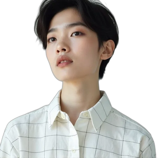 face, staff, jacket, photorealistic, person, short, hair, wearing transparent PNG cut-out