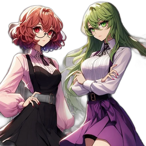 staff, dress, concept art, anime, pixel art, fantasy art, green, colorful transparent PNG cut-out
