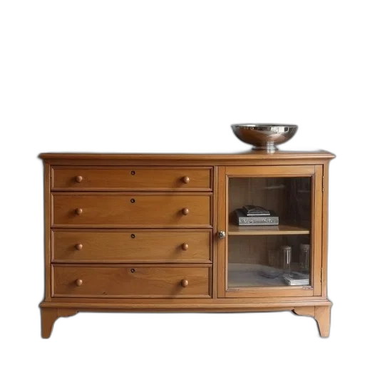 furniture, earth tones, wooden, cabinet, curved, top, flat, surface transparent PNG cut-out