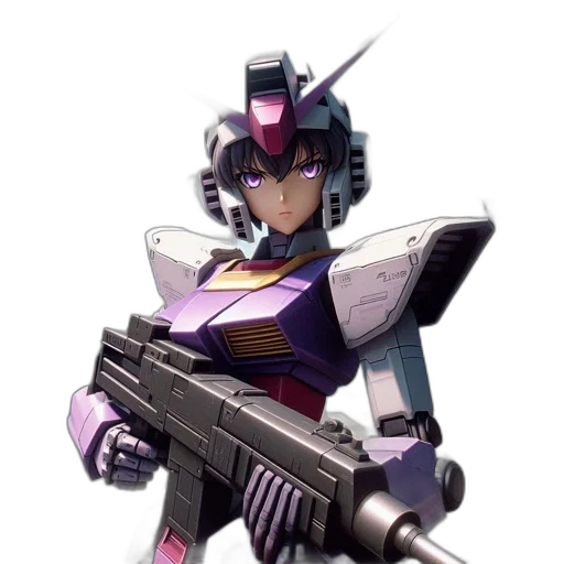 robot, weapon, staff, concept art, vaporwave, cyberpunk, pixel art, pastel transparent PNG cut-out