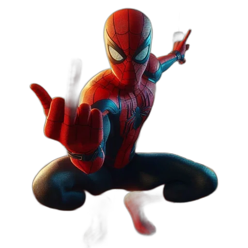 animal, weapon, 3d render, concept art, comic book art, pixel art, spider-man, stands transparent PNG cut-out