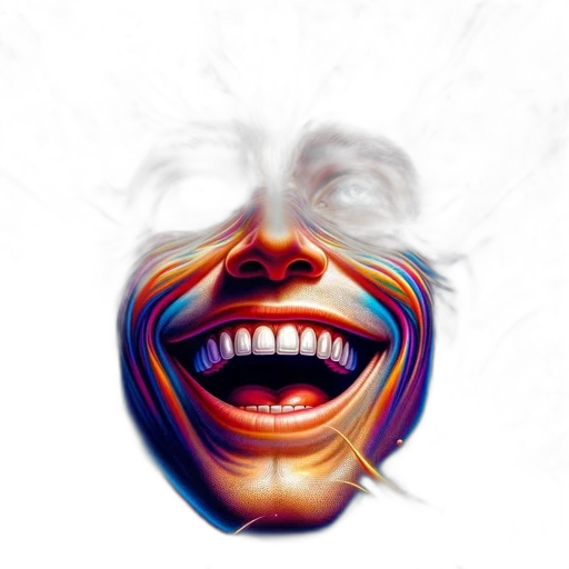 face, mask, creature, hair, photorealistic, concept art, 3d render, comic book art transparent PNG cut-out