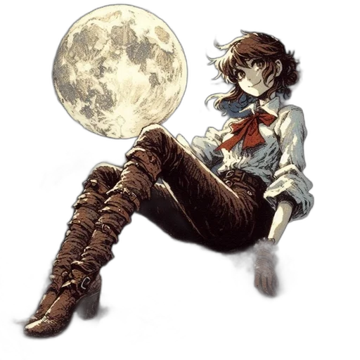 staff, jacket, fantasy art, concept art, pixel art, anime, outer space, monochrome transparent PNG cut-out