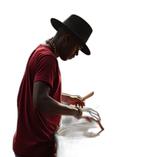 hat, staff, jewelry, shoes transparent PNG cut-out