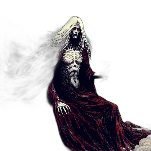 creature, dress, mask, concept art, fantasy art, comic book art, pixel art, fog transparent PNG cut-out
