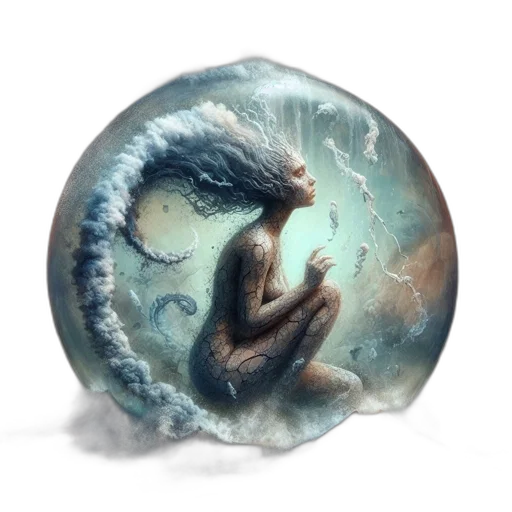 dragon, creature, jewelry, hair, fantasy art, concept art, photorealistic, oil painting transparent PNG cut-out