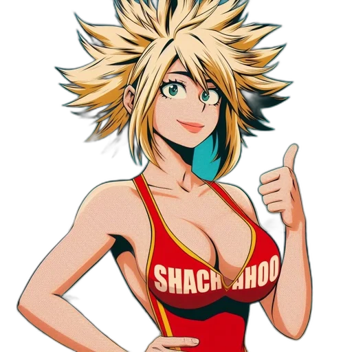 dress, anime, cartoon, pixel art, comic book art, animated, character, spiky transparent PNG cut-out