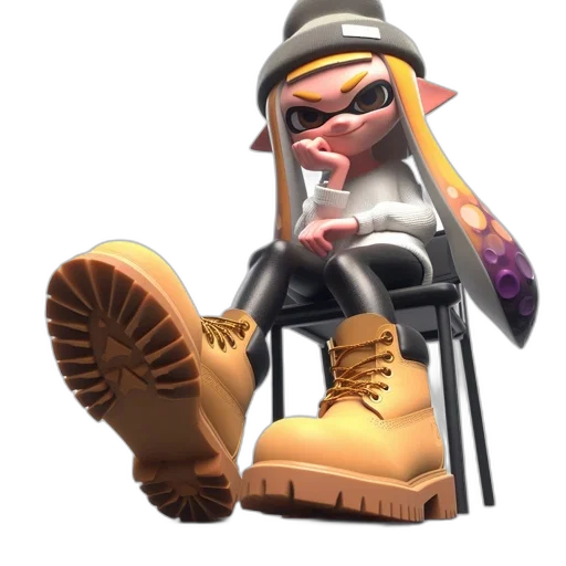 weapon, hat, shoes, robot, concept art, 3d render, monochrome, eccentric transparent PNG cut-out