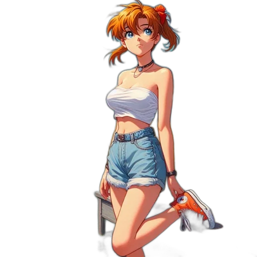 dress, staff, weapon, robot, pixel art, anime, concept art, vaporwave transparent PNG cut-out