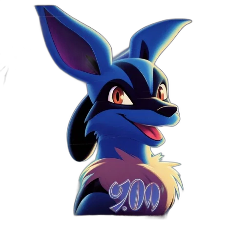 animal, mask, staff, 3d render, concept art, cartoon, photorealistic, blue transparent PNG cut-out