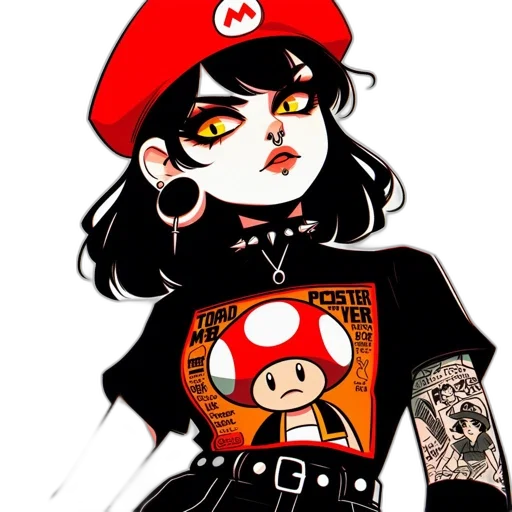 hat, dress, staff, cartoon, pixel art, comic book art, concept art, red transparent PNG cut-out