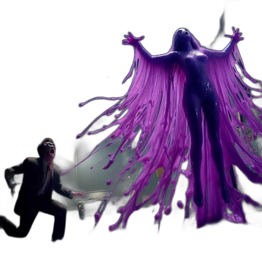 creature, hair, dress, crown, concept art, 3d render, fantasy art, vaporwave transparent PNG cut-out