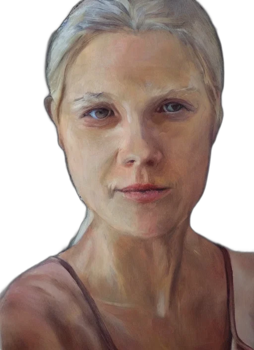 face, mask, photorealistic, oil painting transparent PNG cut-out