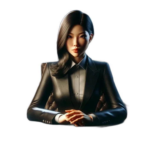 jacket, staff, face, robot, 3d render, concept art, photorealistic, fantasy art transparent PNG cut-out