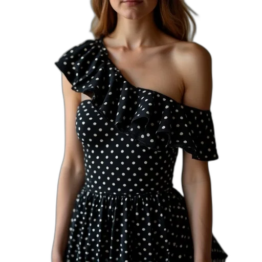 dress, monochrome, lady, wearing transparent PNG cut-out