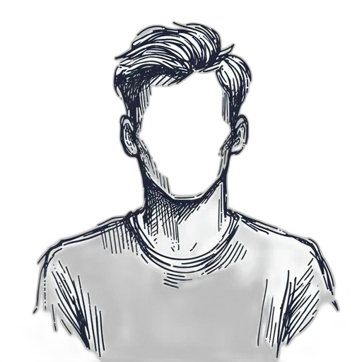 face, mask, hair, jacket, pencil sketch, concept art, cartoon, photorealistic transparent PNG cut-out