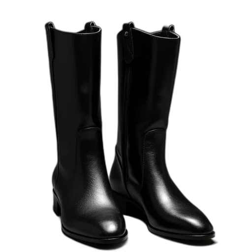 shoes, photorealistic, black, leather, stils, characterized, modern, designs transparent PNG cut-out
