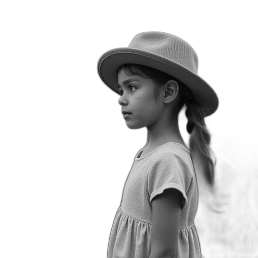 hat, dress, face, crown, photorealistic, 3d render, pencil sketch, concept art transparent PNG cut-out