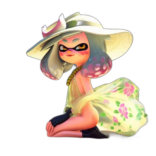 dress, hat, weapon, mask, concept art, watercolor, 3d render, vaporwave transparent PNG cut-out