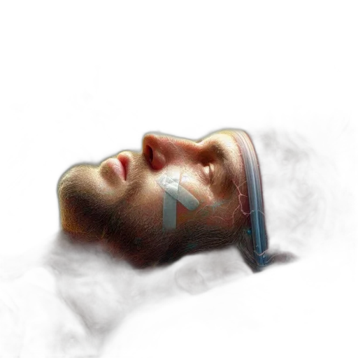 mask, face, hat, staff, photorealistic, vaporwave, concept art, 3d render transparent PNG cut-out