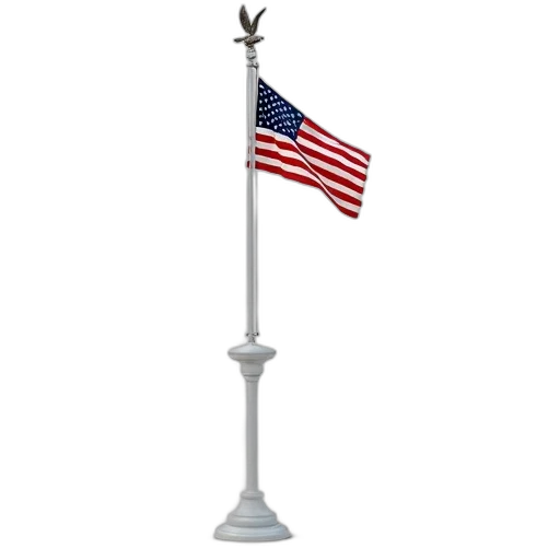 staff, weapon, sword, umbrella, 3d render, white, metal, flagpole transparent PNG cut-out