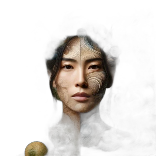 face, mask, creature, robot, photorealistic, concept art, fantasy art, 3d render transparent PNG cut-out