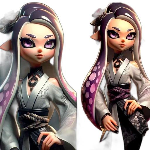 concept art, 3d render, fantasy art, anime, monochrome, dark, pastel, image transparent PNG cut-out