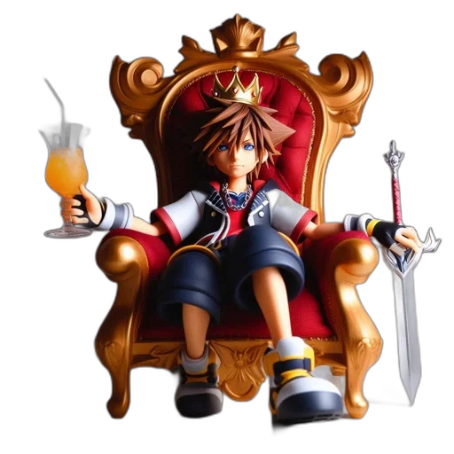 crown, furniture, sword, 3d render transparent PNG cut-out