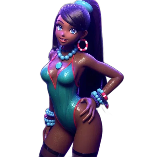 dress, weapon, jewelry, concept art, 3d render, fantasy art, pixel art, neon transparent PNG cut-out