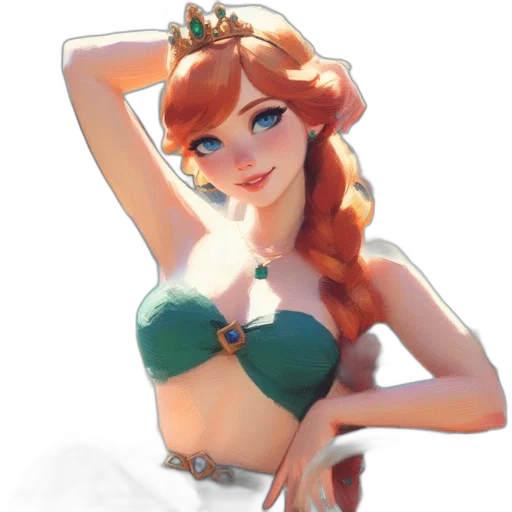 crown, dress, jewelry, concept art, 3d render, fantasy art, photorealistic, underwater transparent PNG cut-out
