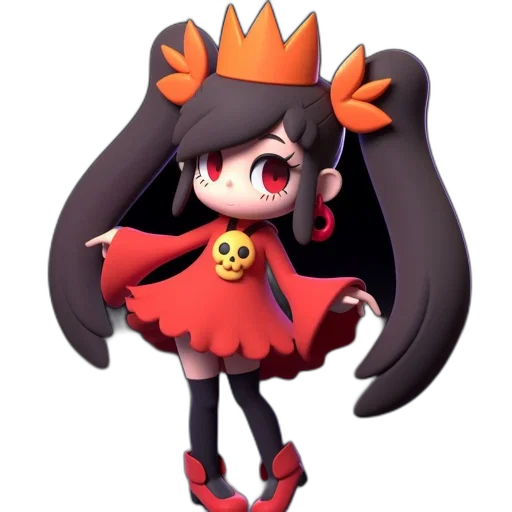 crown, staff, creature, 3d render, pixel art, concept art, cartoon, dark transparent PNG cut-out