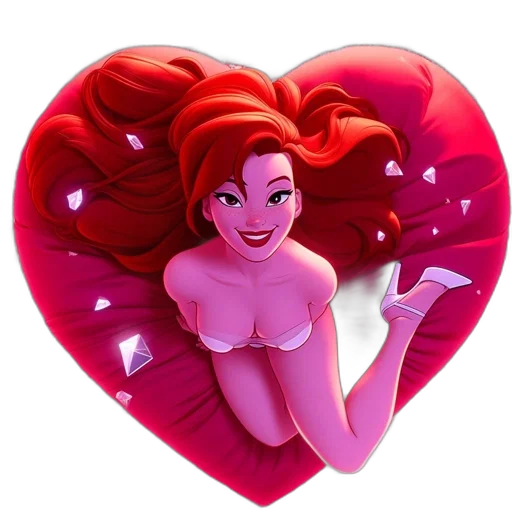 jewelry, cartoon, fantasy art, comic book art, concept art, underwater, red, energetic transparent PNG cut-out