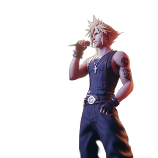 staff, weapon, animal, concept art, 3d render, comic book art, anime, spiky-haired transparent PNG cut-out