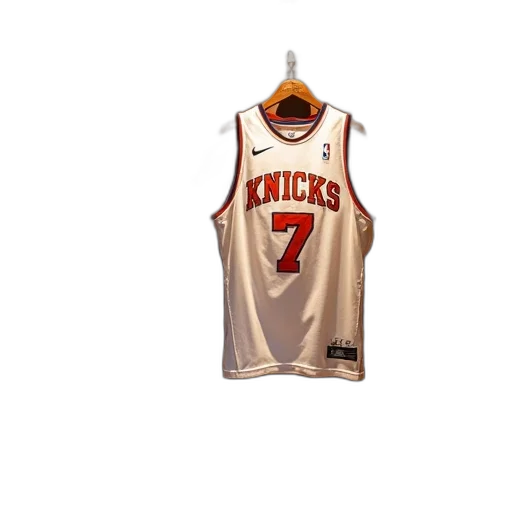 knicks, jersey, hangs, hallway, boutique transparent PNG cut-out