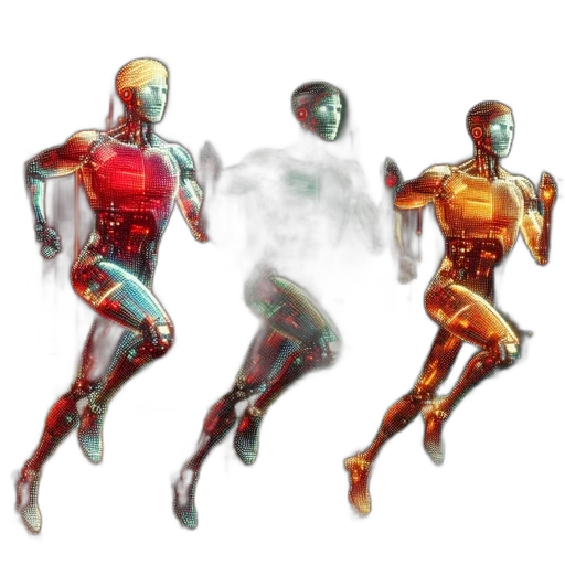 robot, mask, concept art, 3d render, comic book art, cyberpunk, outer space, red transparent PNG cut-out