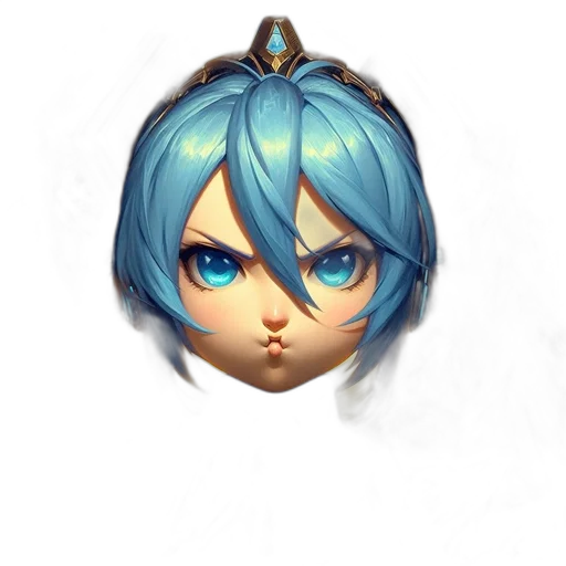 face, staff, crown, mask, concept art, fantasy art, 3d render, anime transparent PNG cut-out