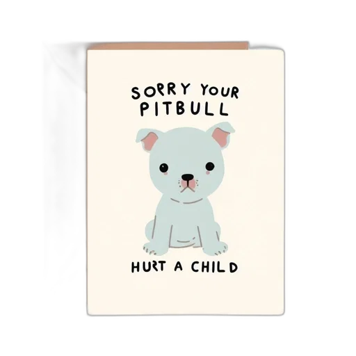 illustrated, pitbull, dog, light, blue, background, text, sorry transparent PNG cut-out