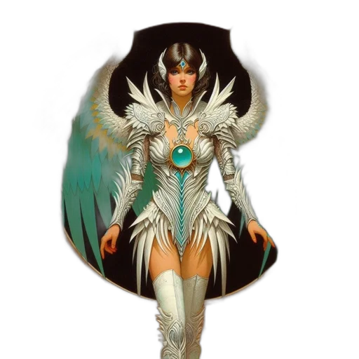 jewelry, fantasy art, concept art, comic book art, pixel art, female, figure, turquoise transparent PNG cut-out