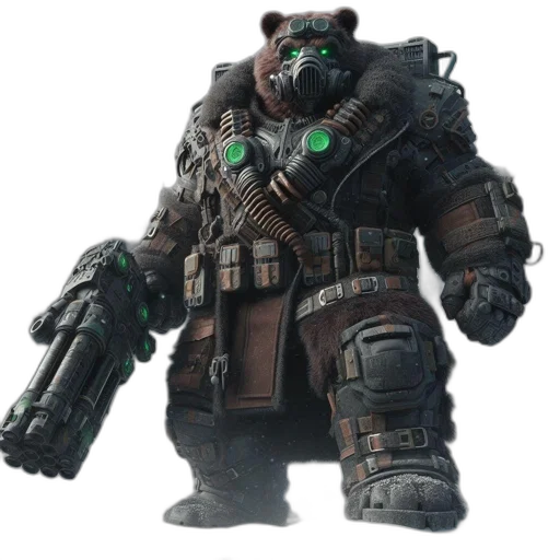weapon, robot, creature, animal, concept art, 3d render, cyberpunk, fantasy art transparent PNG cut-out