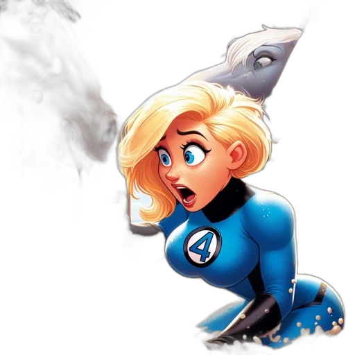staff, comic book art, concept art, cartoon, watercolor, fire, blue, blonde transparent PNG cut-out