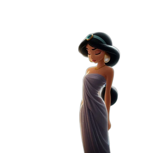 dress, hat, crown, staff, concept art, 3d render, cartoon, fantasy art transparent PNG cut-out