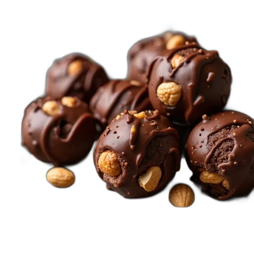 food, crown, jewelry, 3d render, photorealistic, chocolate, covered, peanut transparent PNG cut-out