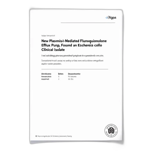 scientific, paper, titled, new, plasmid-mediated, fluorquinolone, efflux, pump transparent PNG cut-out