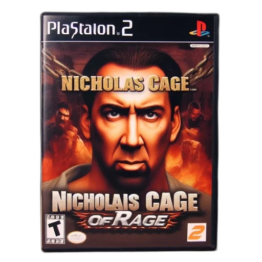 face, concept art, playstation, game, case, labeled, nicholas, cage transparent PNG cut-out