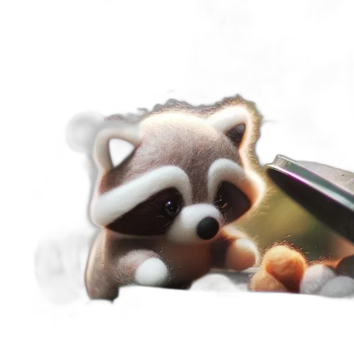 food, animal, weapon, concept art, photorealistic, 3d render, fantasy art, raccoon transparent PNG cut-out