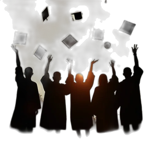 staff, 3d render, silhouetted, group transparent PNG cut-out