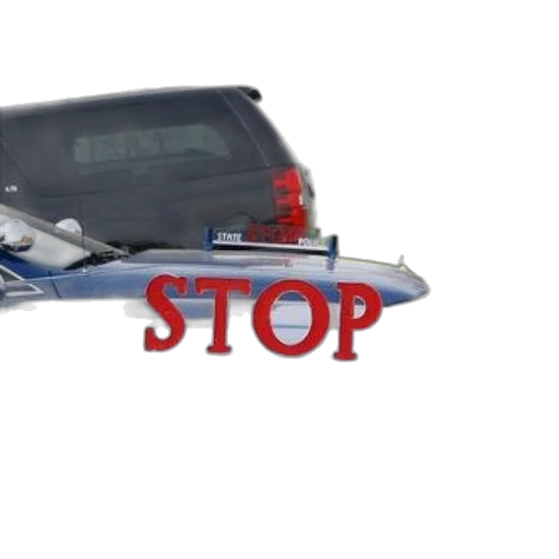 car, weapon, 3d render, photorealistic, police, word, stop, prominently transparent PNG cut-out