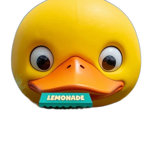 mask, animal, face, 3d render, photorealistic, oversized, yellow, rubber transparent PNG cut-out