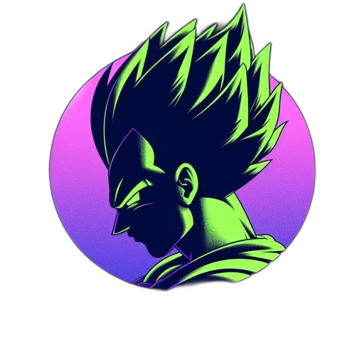 staff, hair, concept art, anime, comic book art, 3d render, neon, green transparent PNG cut-out